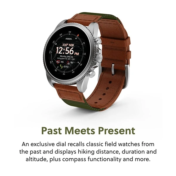 Fossil FTW4068 Gen 6 Smartwatch Olive Fabric