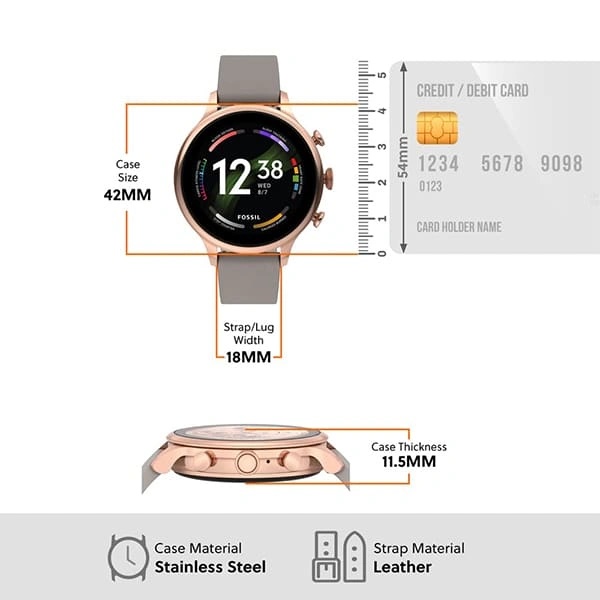 Fossil FTW6079 Gen 6 Digital Black Dial Women's Watch