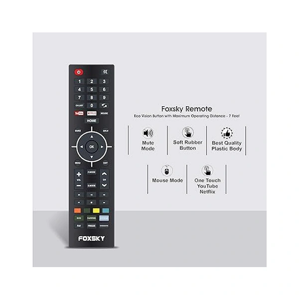 Foxsky 32FSELS-PRO 80 cm (32 inches) HD Ready Smart LED TV - Black