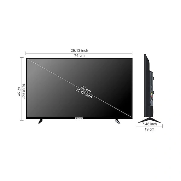 Foxsky 32FSELS-PRO 80 cm (32 inches) HD Ready Smart LED TV - Black