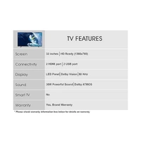 Foxsky 32FSN 80 cm (32 inches) HD Ready LED TV - Black