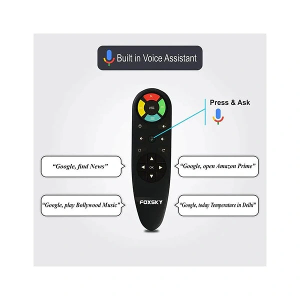 Foxsky 40FS 102 cm (40 inches) Full HD Smart Android LED TV Google With Voice Assistant - Black