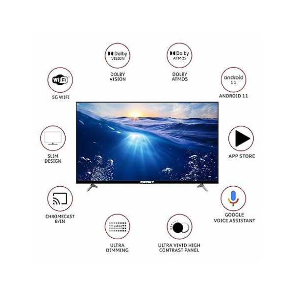 Foxsky 50FS-VS 127 cm (50 inches) 4K Ultra HD Smart LED TV - Black