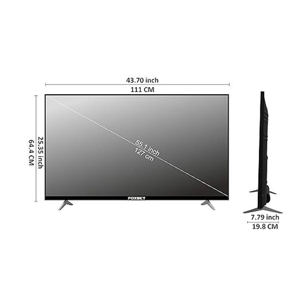 Foxsky 55FS-VS 139.7 cm (55 inches) 4K Ultra HD Smart LED TV - Black