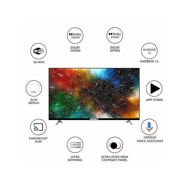 Foxsky 55FS-VS 139.7 cm (55 inches) 4K Ultra HD Smart LED TV - Black