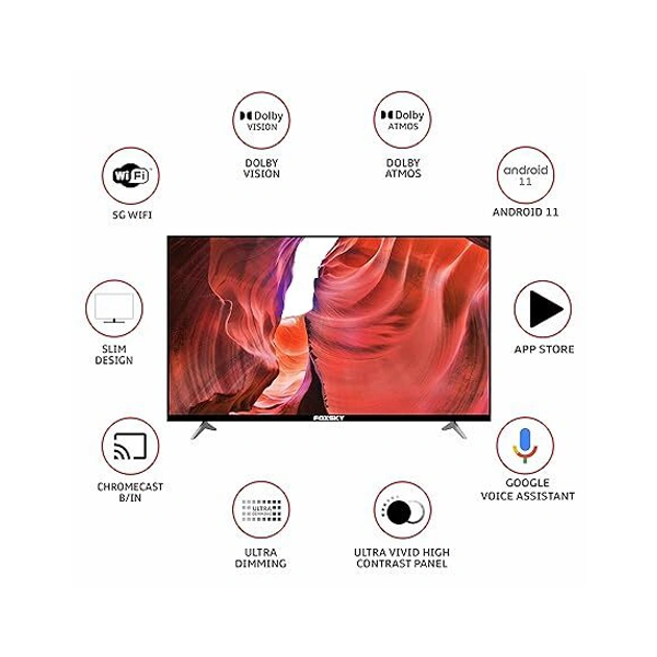 Foxsky 65FS-VS 165 cm (65 inches) 4K Ultra HD Smart LED TV - Black