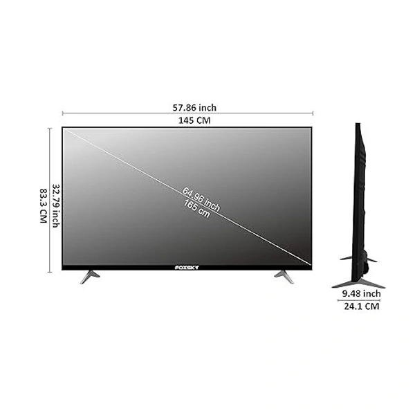 Foxsky 65FS-VS 165 cm (65 inches) 4K Ultra HD Smart LED TV - Black
