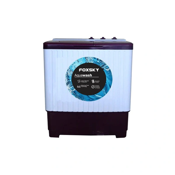 Foxsky 7.5 kg Semi-Automatic Top Load Washing Machine With Magic Filter - Maroon