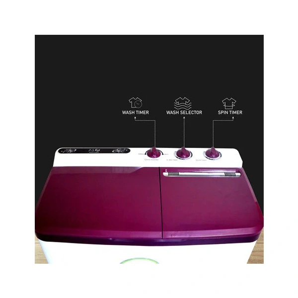 Foxsky 7.5 kg Semi-Automatic Top Load Washing Machine With Magic Filter - Maroon