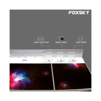 Foxsky 8 Kg Top Loading Semi-Automatic Washing Machine with 3D Scrub Technology - Maroon