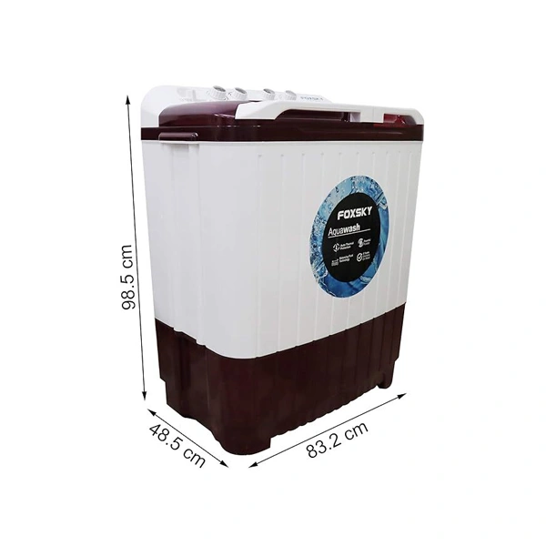 Foxsky 8.6 kg Semi-Automatic Top Loading Washing Machine - Maroon