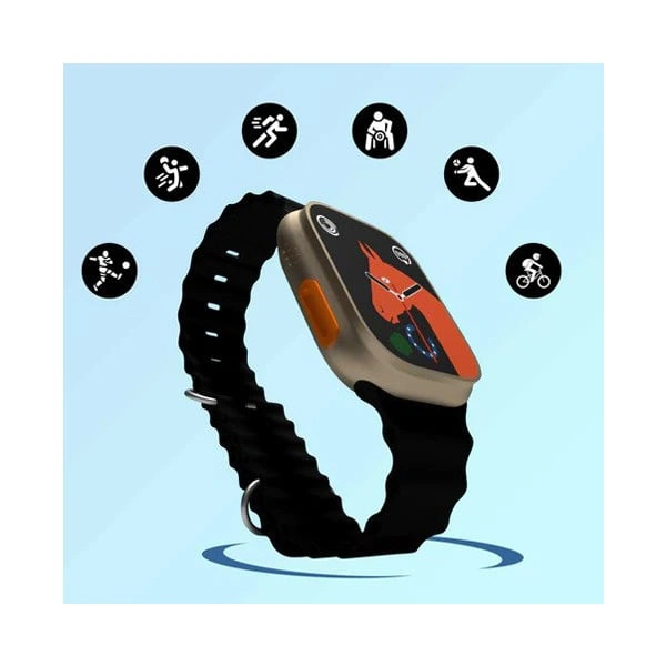 Foxsky FS Ultra FN8 Bluetooth Calling Smart Watch - Black