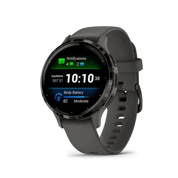 Garmin Venu 3S 1.2-Inch AMOLED Touchscreen Display Smart Watch - Black - Black
