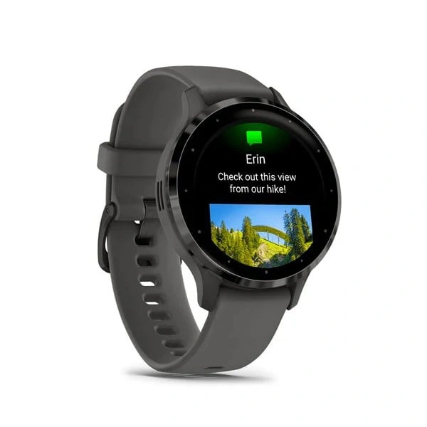 Garmin Venu 3S 1.2-Inch AMOLED Touchscreen Display Smart Watch - Black - Black