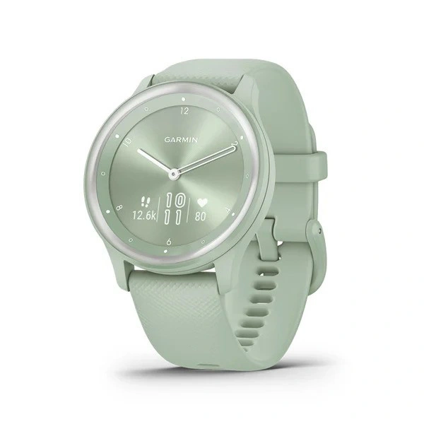 Garmin vivomove Sport Hybrid Smartwatch - Mint Green - Mint Green