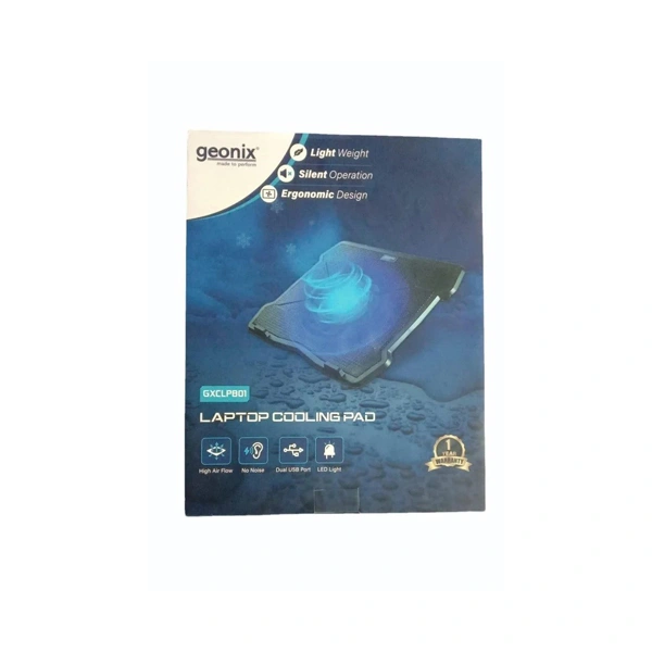 Geonix 1000 RPM Laptop Cooling Pad - Black