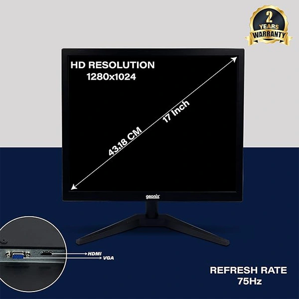 Geonix 17 Inch HD PC LED Monitor