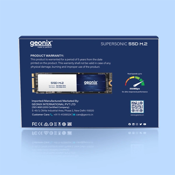 Geonix 256GB SSD M.2 Black Internal Solid State Drive