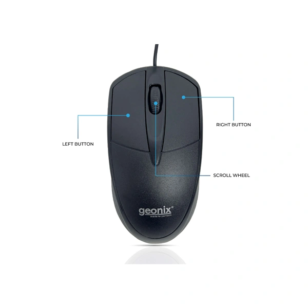 Geonix GXBM-01 Wired Keyboard Mouse Combo - Black