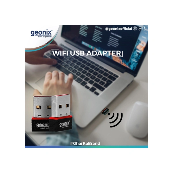 Geonix WiFi Mini USB Adapter - Black Red