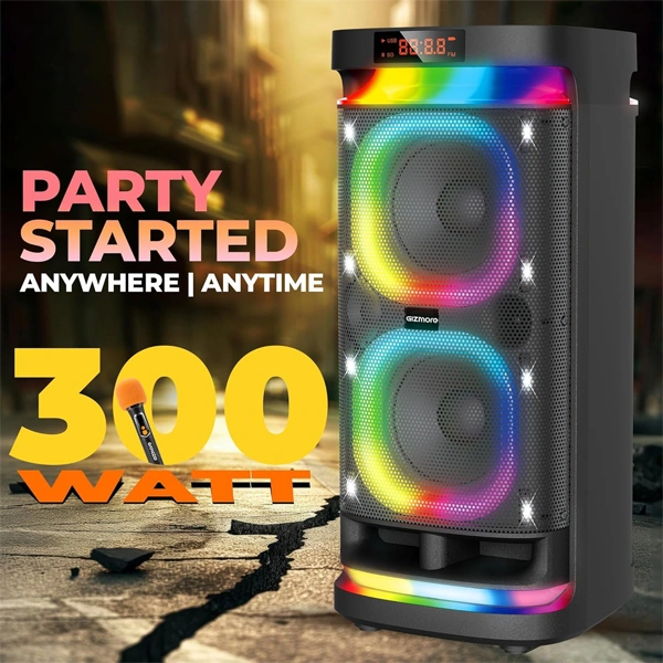 Gizmore 300W Thunder DJ Trolley Outdoor Party Speaker
