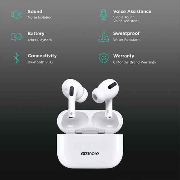 Gizmore GIZmore 851 Pro TWS Earbuds with Noise Isolation