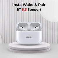 Gizmore 871 RAGA Earbuds with Ultra Light Snug Fit 20-Hour Playback - White - White
