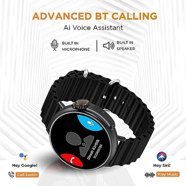 Gizmore Cult Bluetooth Calling Smartwatch with Zinc Alloy Body - Orange - Orange