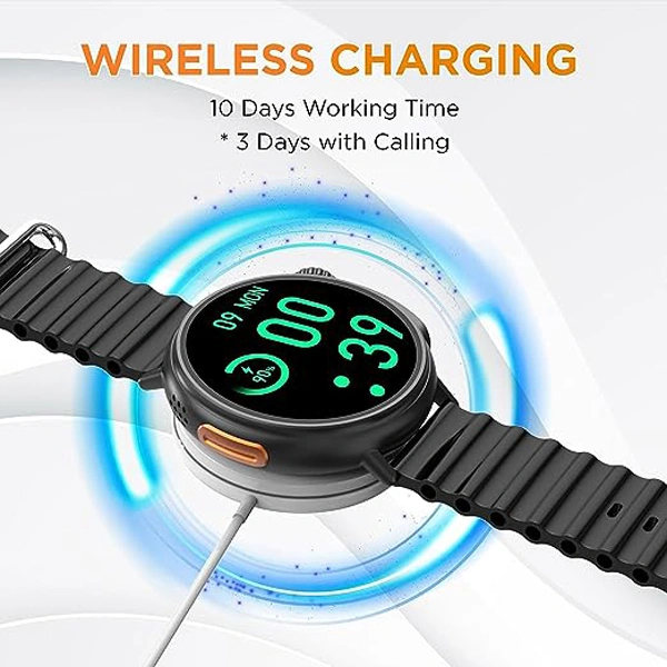 Gizmore Cult Bluetooth Calling Smartwatch with Zinc Alloy Body - Orange - Orange