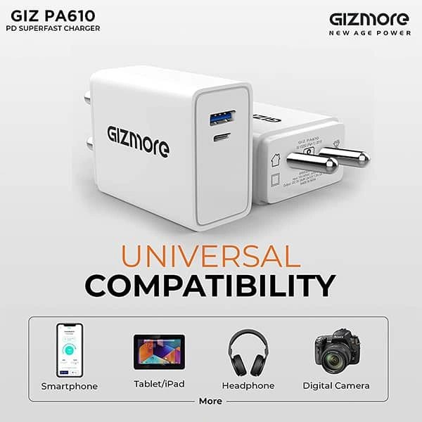 Gizmore GIZMORE GIZ PA610 Charger 22.5W Quick Charge