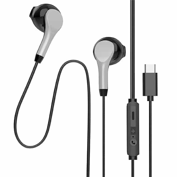 Gizmore GIZMORE GIZME343 Type C Wired Earphone with Mic - Grey - Grey