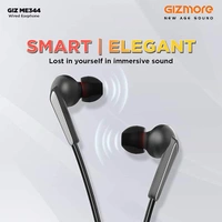 Gizmore GIZMORE GIZME344 Type C Earphones with Mic - White - White