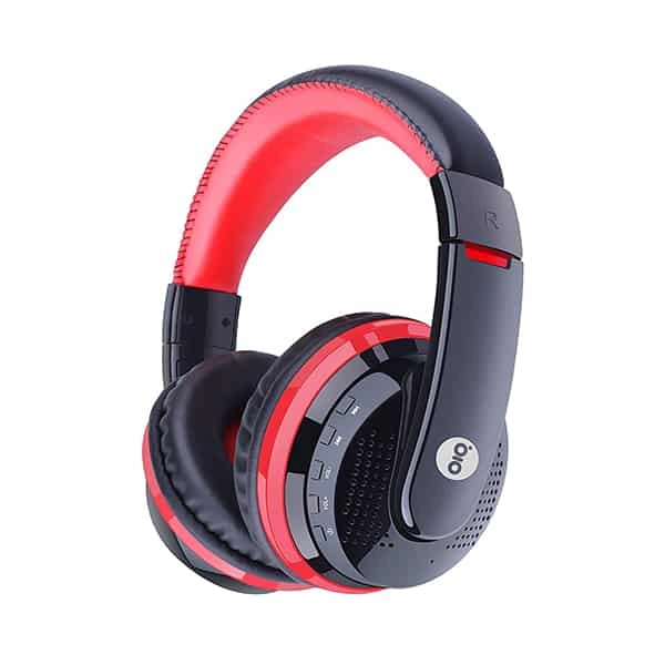 Gizmore GIZMORE GIZMH411 Hi-Bass Wireless Headphones - Red - Red
