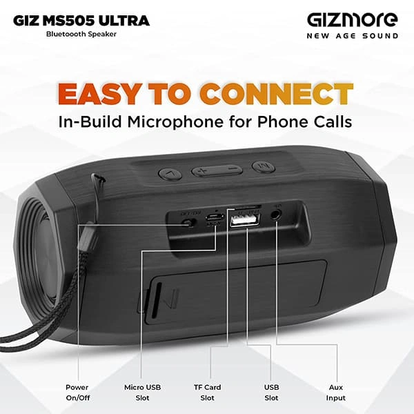 Gizmore GIZMORE GIZMS505 Ultra Pocket Melody BT Speaker - Blue - Blue