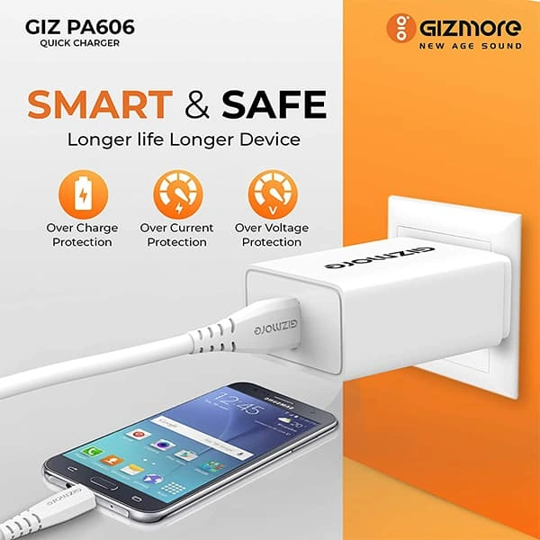 Gizmore GIZMORE GIZPA606C (18 W) Fast Charger Adapter