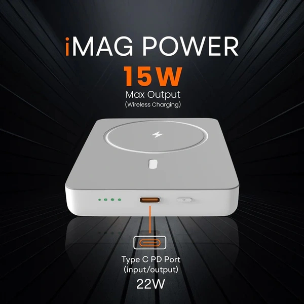 Gizmore GIZMORE iMAG POWER 10000mAh 15W Strong Magnetic - White - White