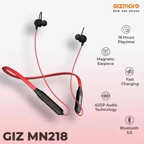 Gizmore MN218 Bluetooth Neckband Earphone