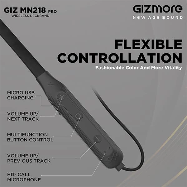 Gizmore GIZMORE MN218 Pro Bluetooth Wireless Neckband