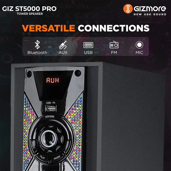 Gizmore ST5000 PRO 50W Bluetooth Tower Speaker