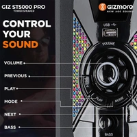 Gizmore ST5000 PRO 50W Bluetooth Tower Speaker