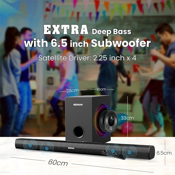 Gizmore SW8000 120W RMS Wireless Soundbar