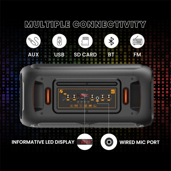 Gizmore T3000 Drumm 60 W Bluetooth Portable Party Speaker