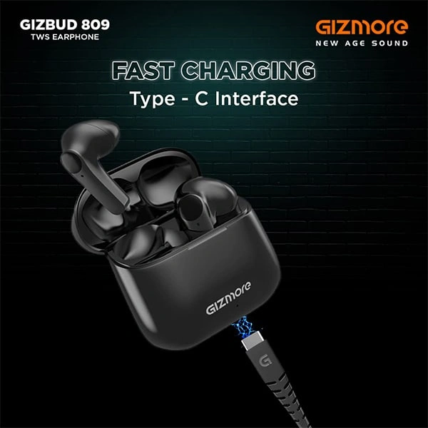 Gizmore TWS 809 Bluetooth Wireless Earbuds