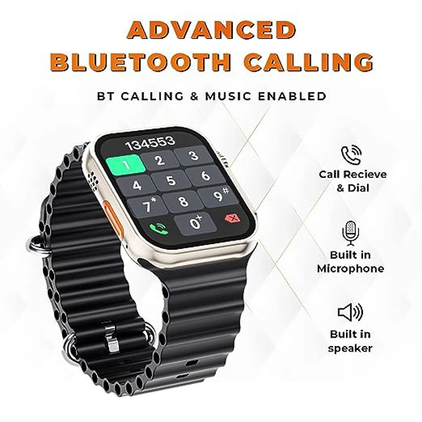 Gizmore Vogue 385 Pixel HD Display Bluetooth Calling Smartwatch - Black - Black