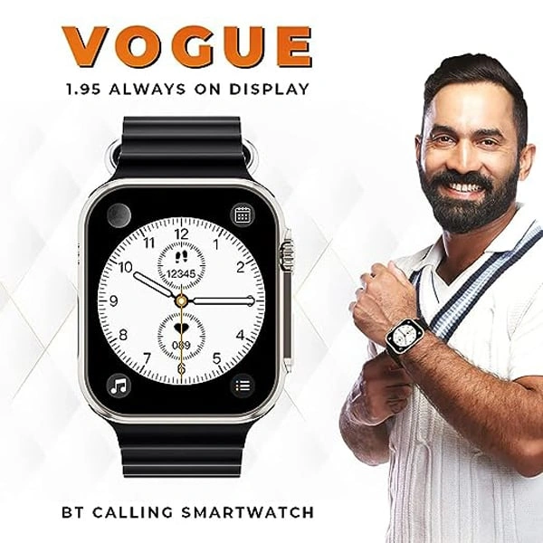 Gizmore Vogue 385 Pixel HD Display Bluetooth Calling Smartwatch - Black - Black