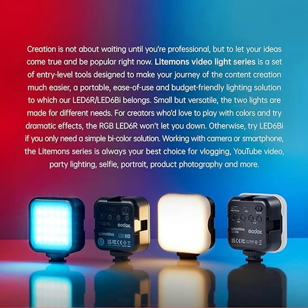 GODOX Godox LED6Bi LITEMONS Bi-Color LED Video Light