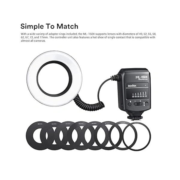 GODOX Godox ML150II Macro Ring Flash on Camera Ring Flash Light