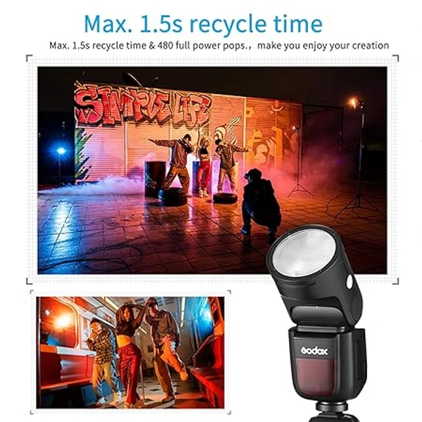 GODOX Godox V1-N Round Head Camera Flash Speedlite Flash - Black