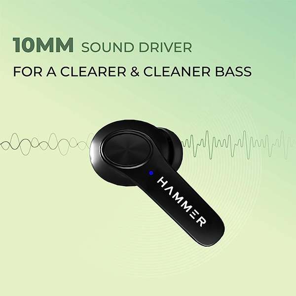 Hammer Airflow 2.0 Truly Wireless Earbuds - Black, Red, Silver