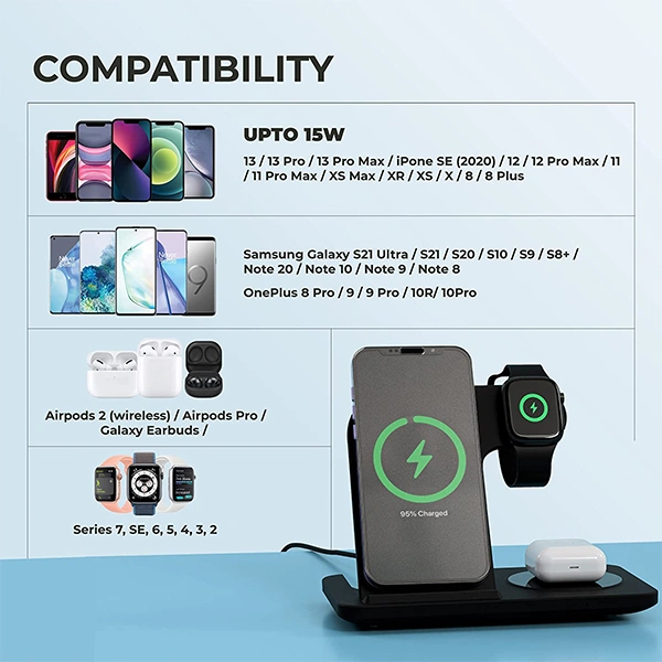 Hammer Flex 3.0 3 in 1 Wireless Charger - White - White